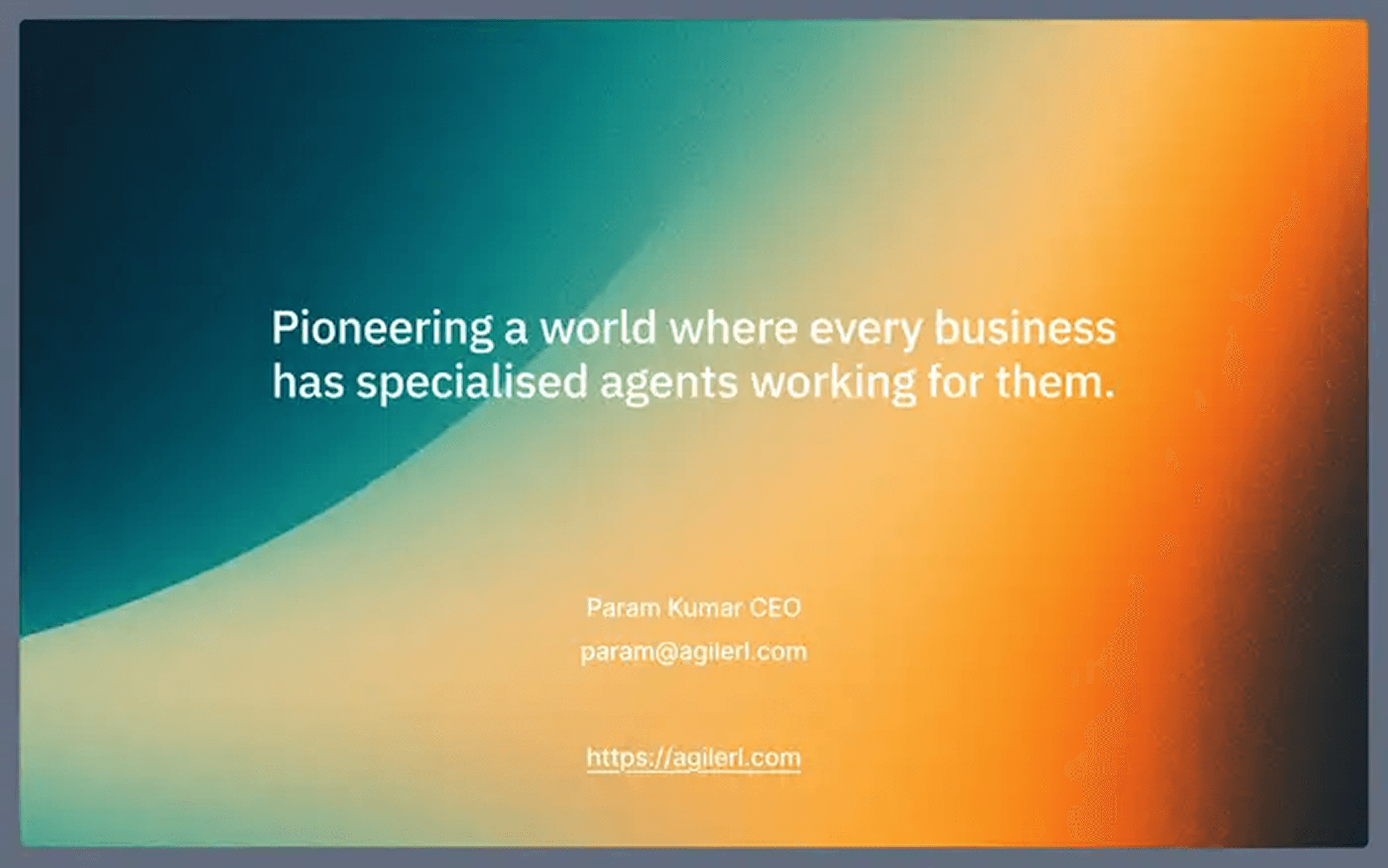 AgileRL pitch deck — slide 12