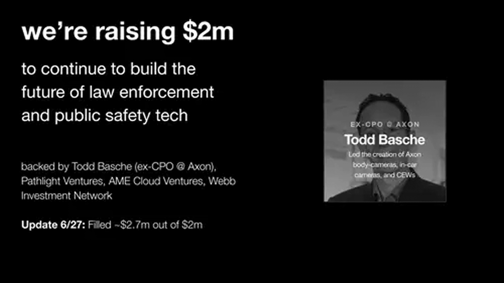 Code Four pitch deck — slide 7
