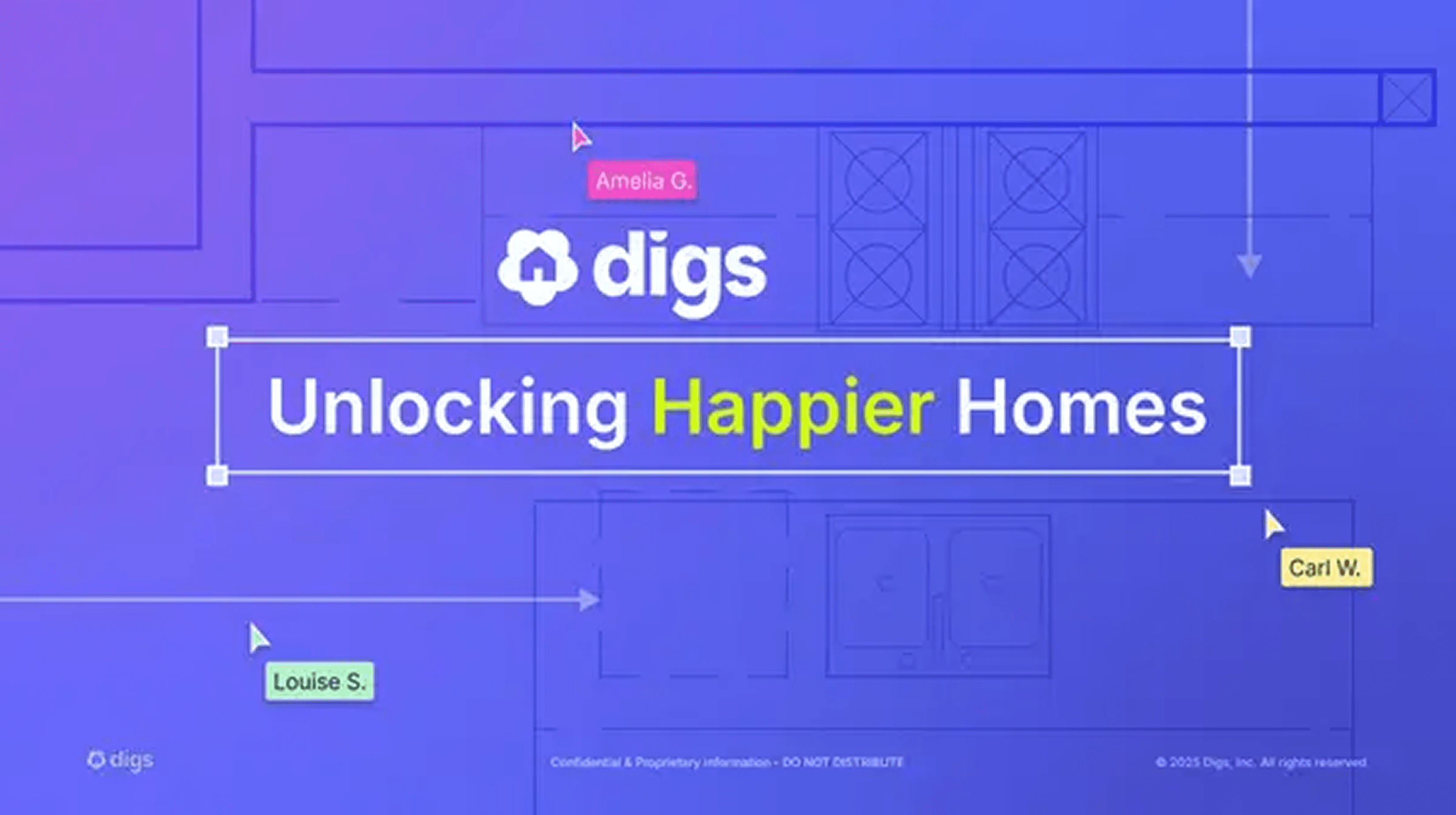 Digs pitch deck — slide 1