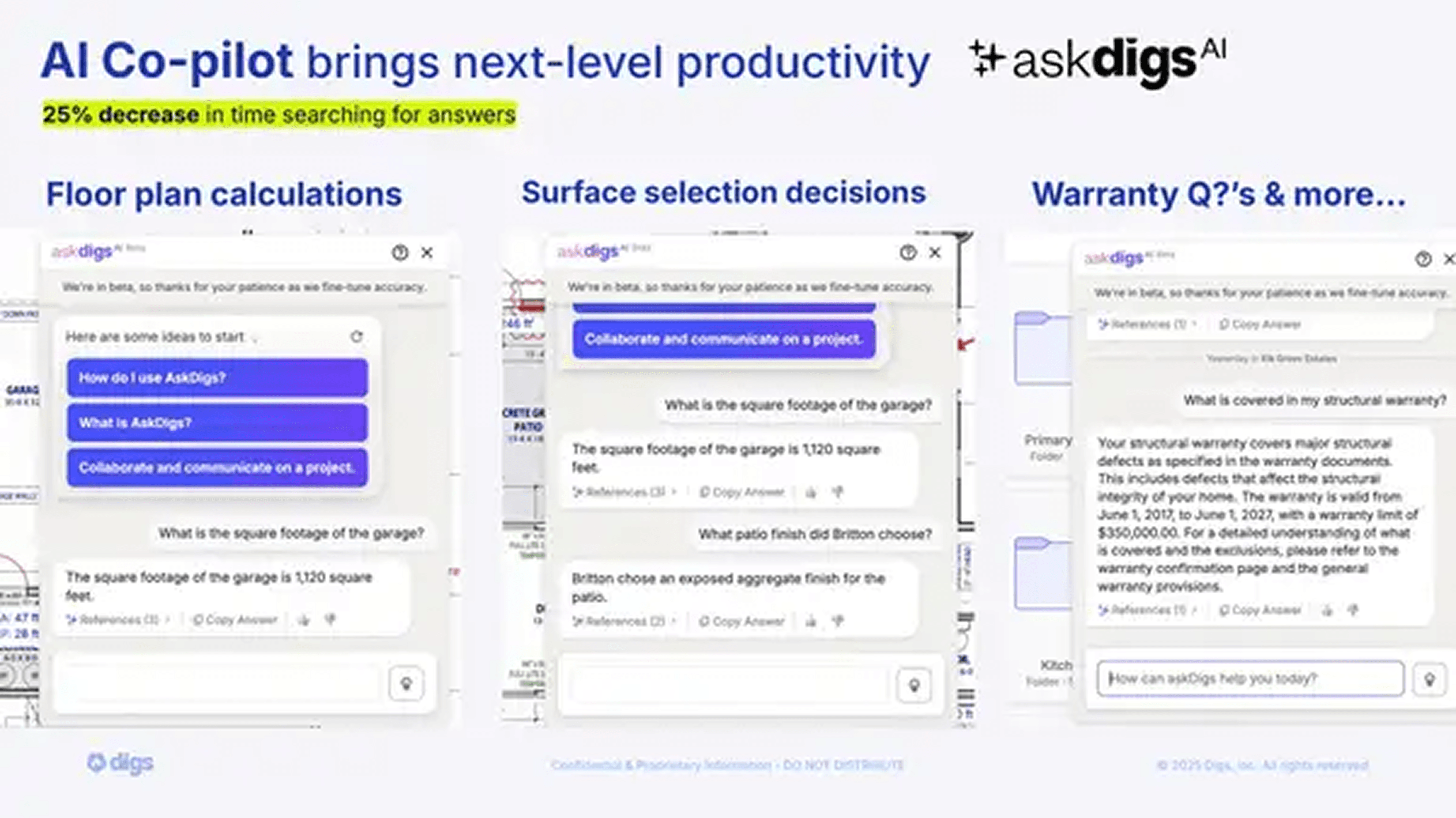 Digs pitch deck — slide 9