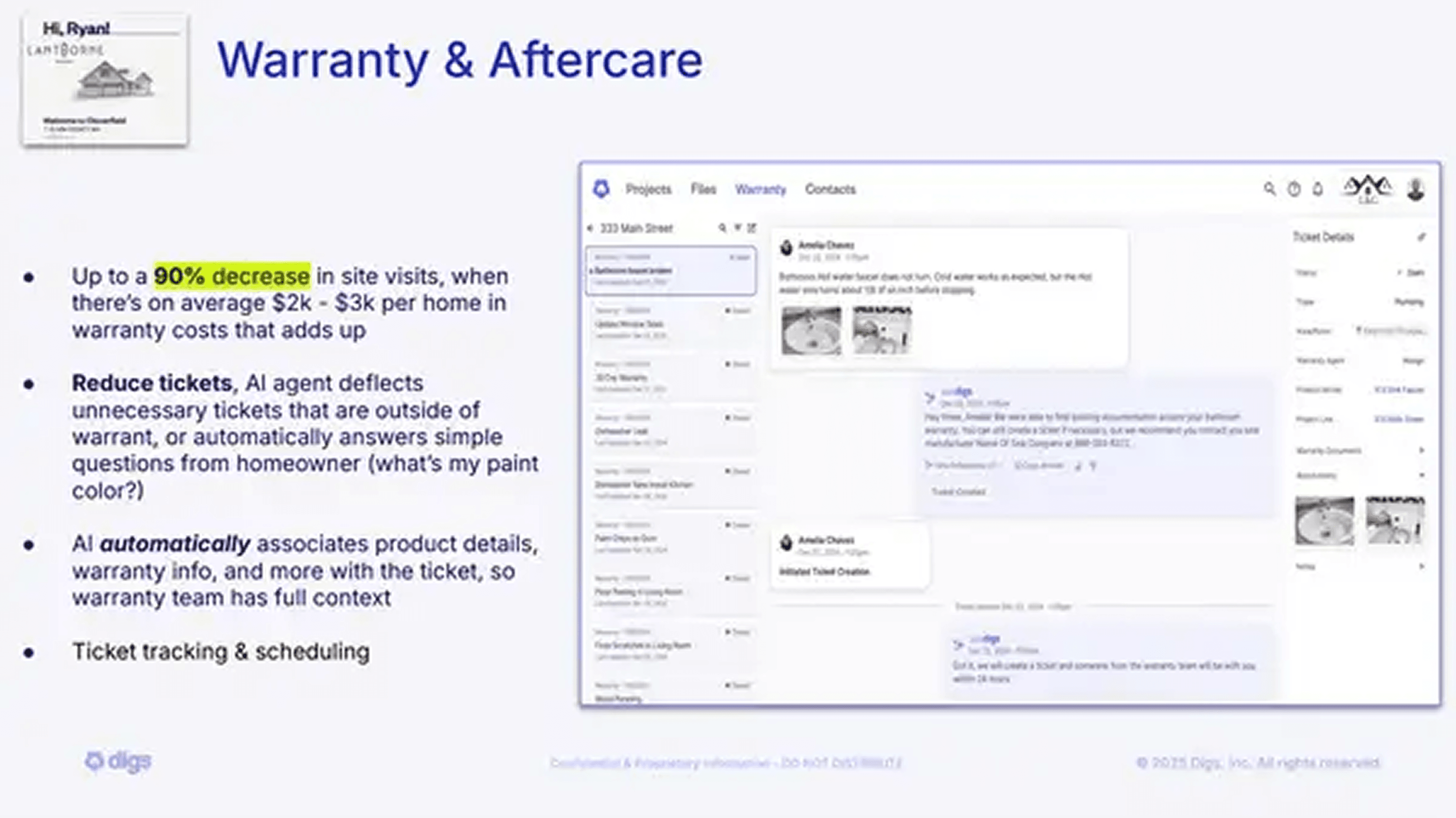 Digs pitch deck — slide 12