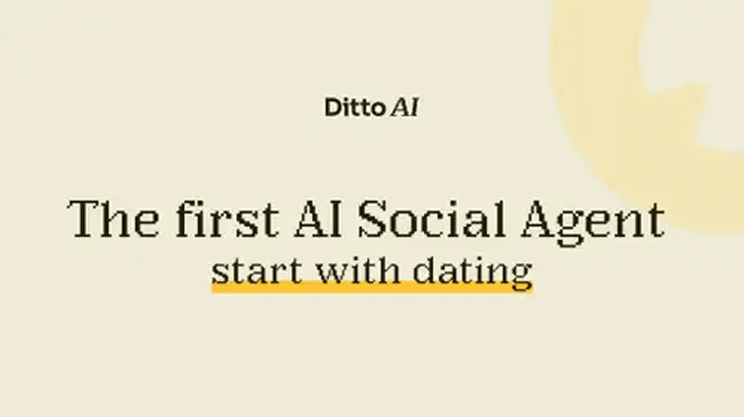 Ditto AI pitch deck — slide 1