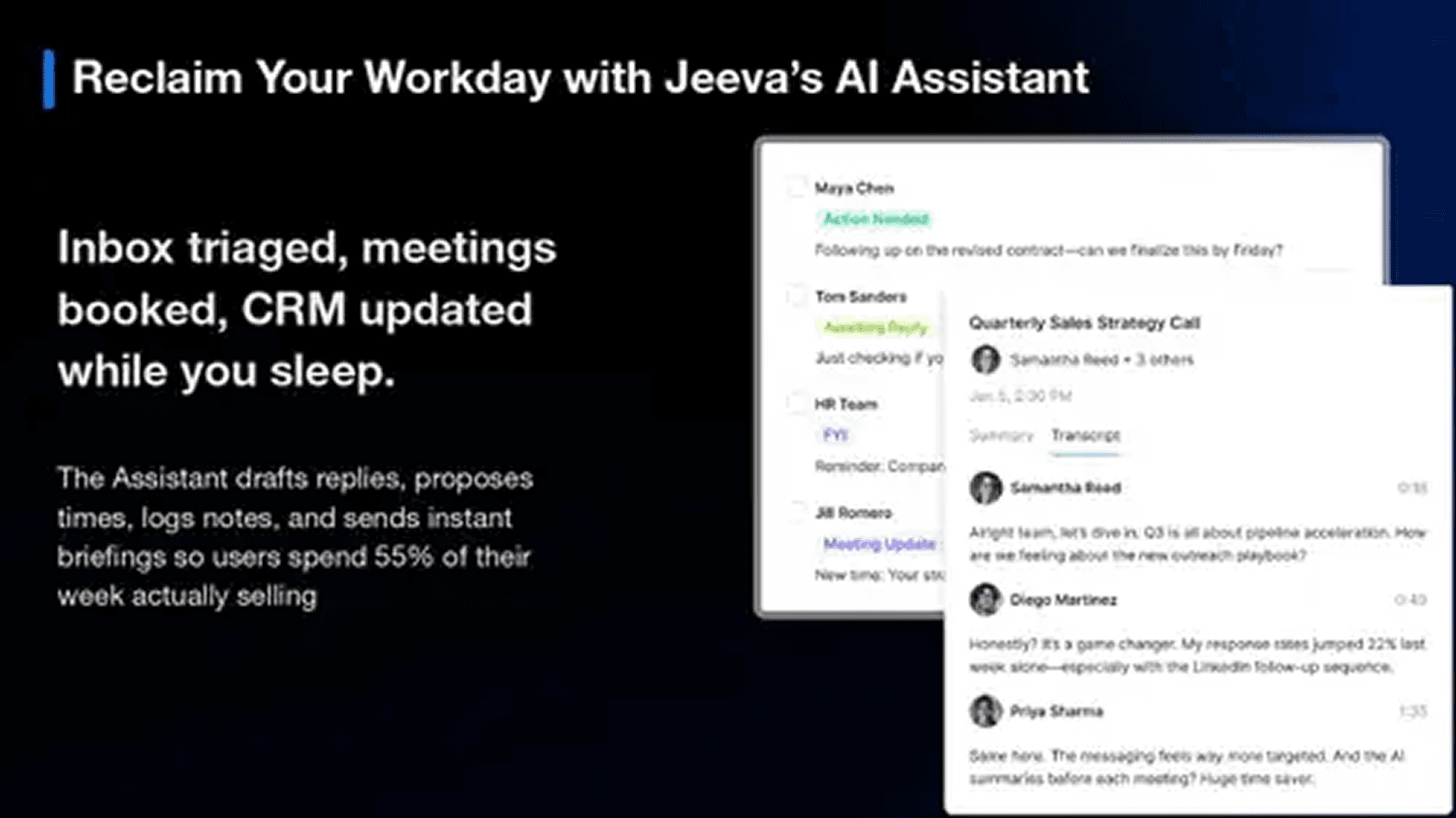 Jeeva AI pitch deck — slide 6
