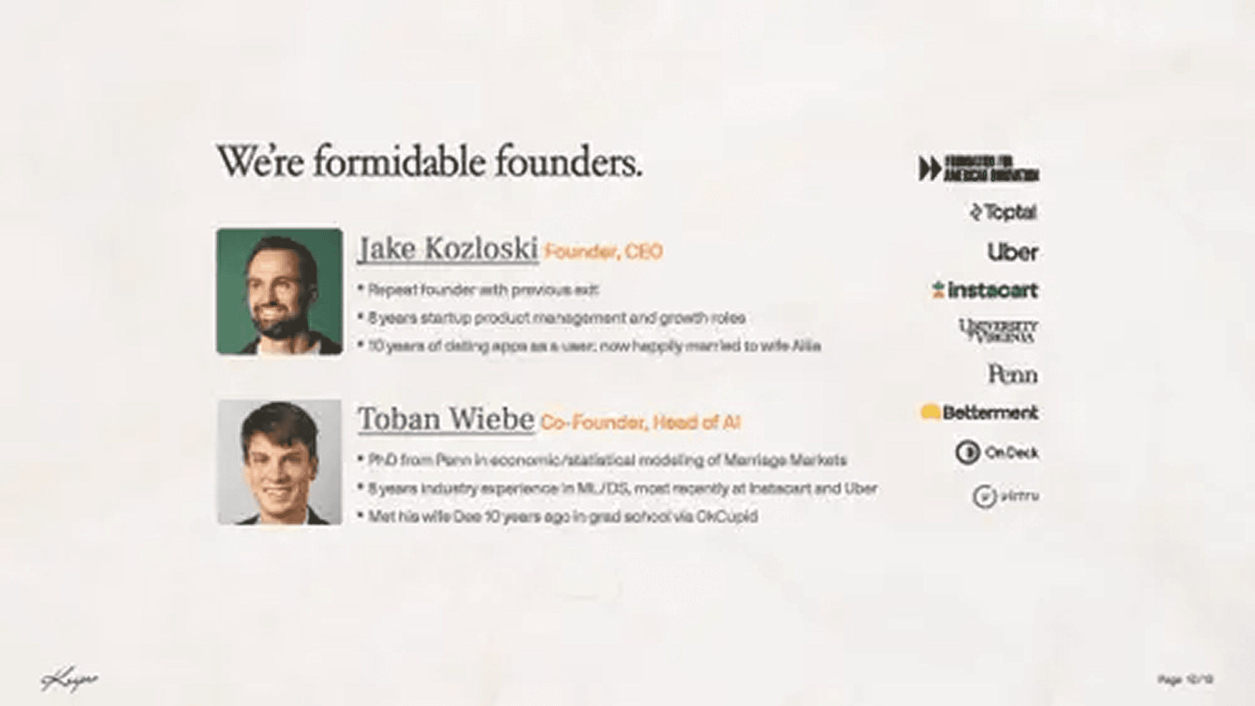 Keeper pitch deck — slide 10