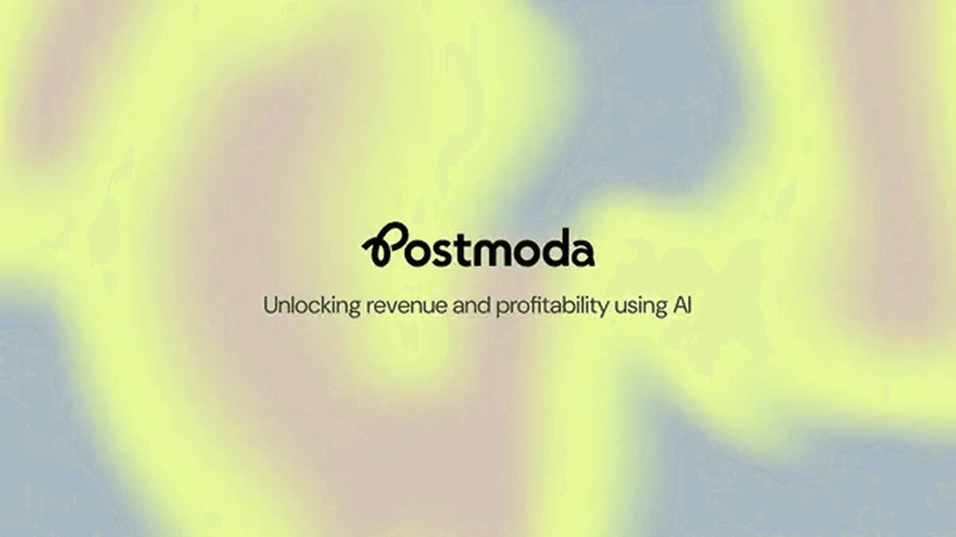 Postmoda pitch deck — slide 1