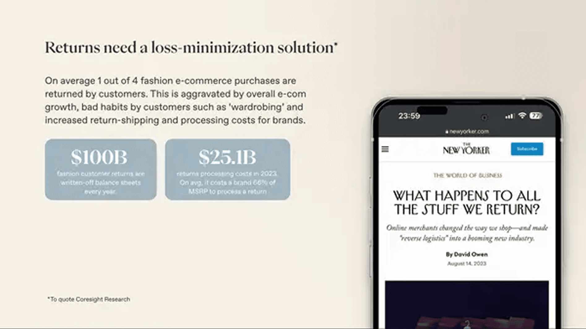 Postmoda pitch deck — slide 2