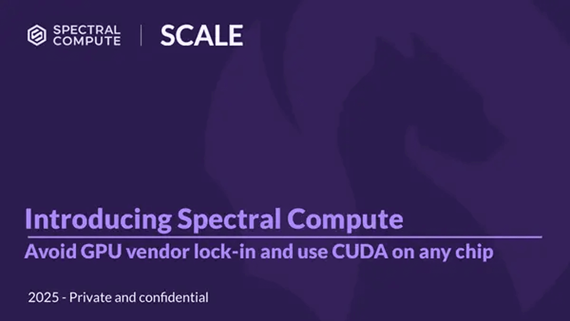 Spectral Compute pitch deck — slide 1