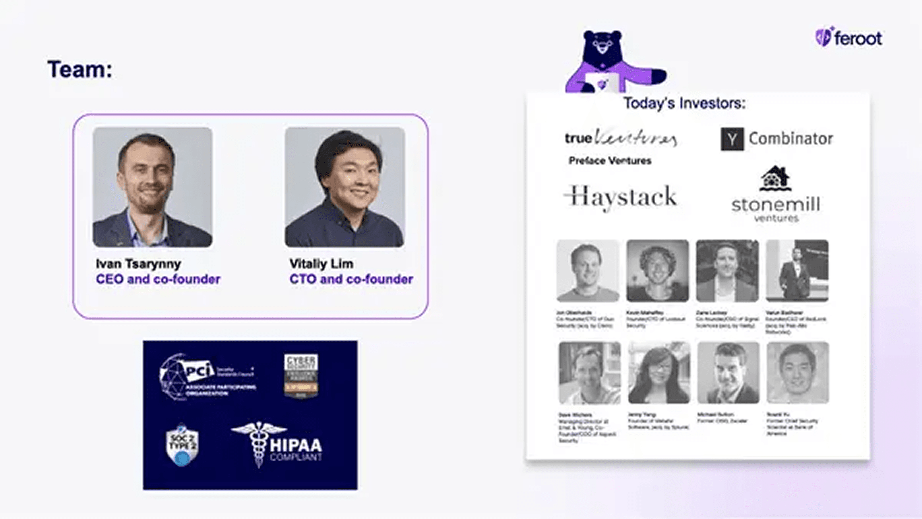 Feroot pitch deck — slide 7
