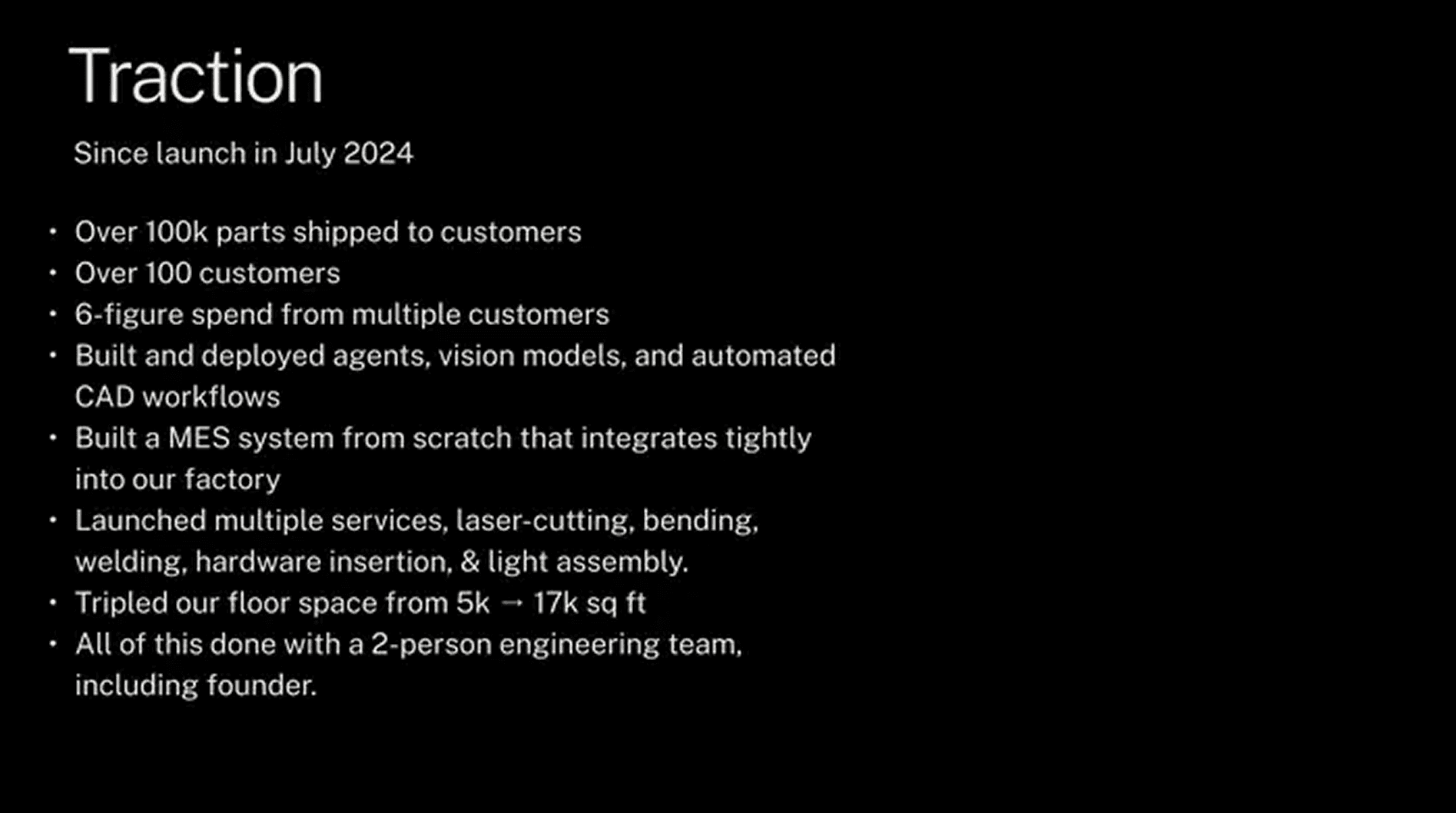 RMFG pitch deck — slide 8